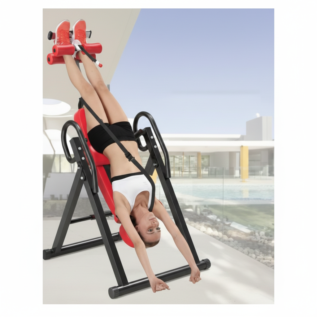 Libor Inversiyon Ters Sehpa Bel Kemerli  Sırt Terapisi Fitness Yüksekliği Ayarlanabilir  Katlanabilir